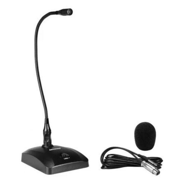 Microfone Lexsen LMG-1 Gooseneck de Mesa Com Haste