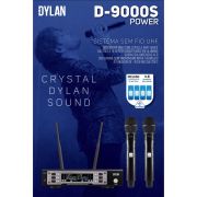 Microfone Dylan D-9000S POWER Sem Fio UHF c/2 Bastões