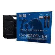 Microfone Dylan DW-902 POWER Sem Fio UHF c/2 Bastões