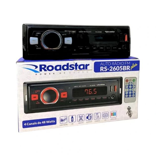 Rádio Automotivo Roadstar BT RS-2605BR Plus