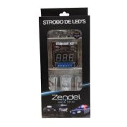 Kit Strobo Zendel RGB Volt MP V4 LED c/ 4 Faróis e Voltímetro